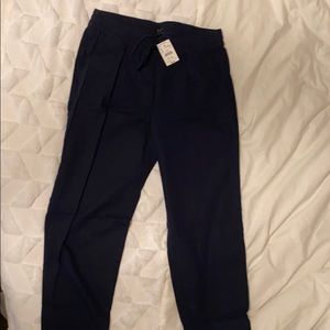 NWT J.Crew navy cropped linen blend pants